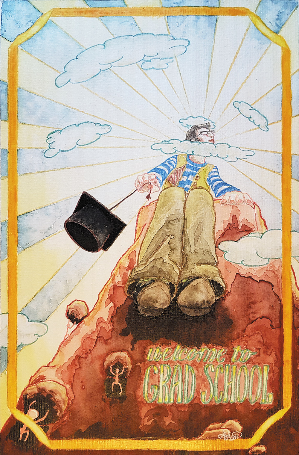 A watercolor illustration I created for a long-form essay I wrote about suffering in academia: https://medium.com/@io_vizweaver/suffering-is-not-my-standard-a59c100de15f